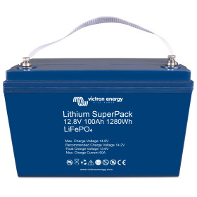 VICTRON Superpack Batterie 12 V lithium 100 Ah - Batterie de servitude pour van, fourgon aménagé, camping-car et bateau