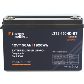 Batterie lithium pas chère haute qualité, capacité 150Ah pour bateau, camping-car et van aménagé.