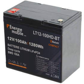 Batterie lithium pas chère et haut de gamme 100 Ah pour van, bateau et camping-car.