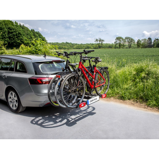 Rail 3ème vélo Crow Plus EUFAB - support vélo supplémentaire porte vélos d'attelage van - en place