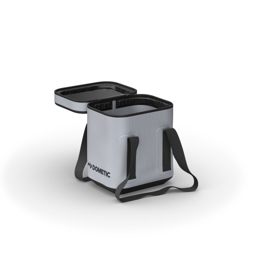 DOMETIC GO Soft Storage 10L - glacière souple pour camping - gris silt ouvert