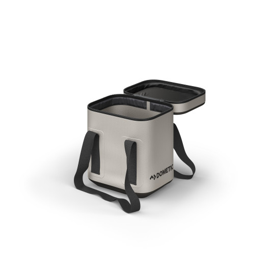 DOMETIC GO Soft Storage 10L - glacière souple pour camping - gris beige ouvert
