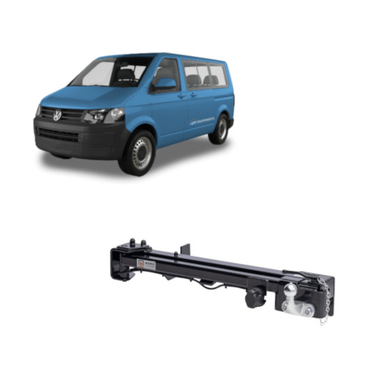 MEMO Bras pivotant Van-Swing Volkswagen T5 & T6 - accessoire porte vélo et attelage van aménagé - bras dépliable