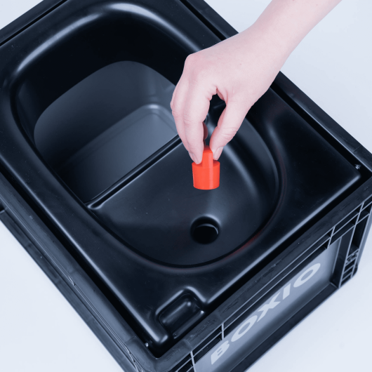 BOXIO Kit de démarrage Toilet Plus - toilette sèche pour van aménagé - bouchon anti déversement