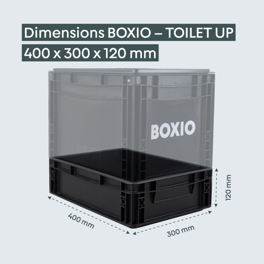 BOXIO Kit chanvre + stockage Toilet UP - toilette sèche pour van aménagé et camping - eurobox à empiler