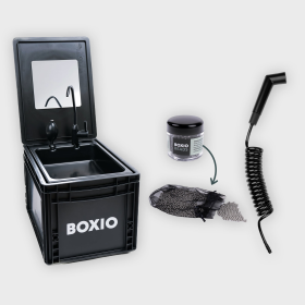 BOXIO Kit évier Wash Plus - évier nomade pour van aménagé - kit miroir douchette