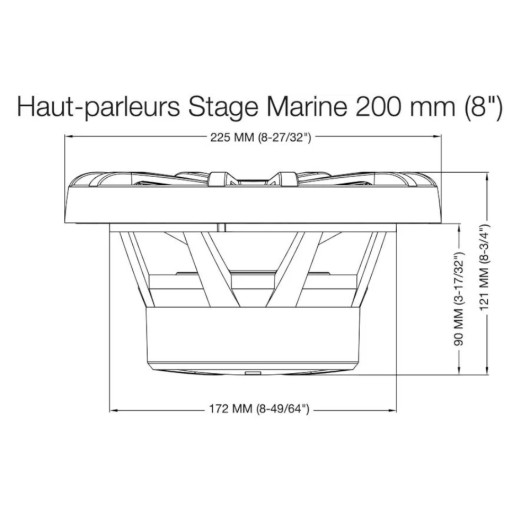 Paire de haut-parleurs 8" Stage Marine JBL blanc - Haut-parleurs marins