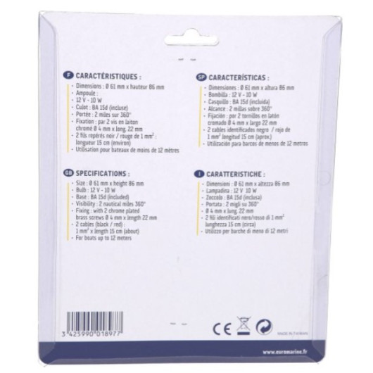 EUROMARINE Feu blanc 360°