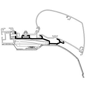 THULE Kit Ducato L2, L3, L4 série 6 | sur rail SmartClamp