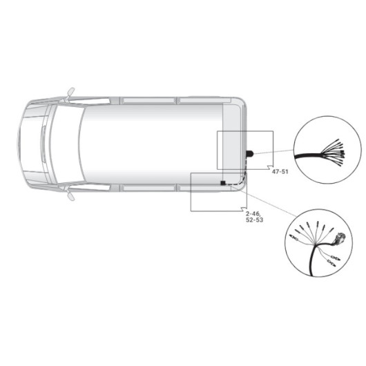 Faisceau BRINK pour VOLKSWAGEN T5/T6 Pré-équipé - faisceau pour attelage de van aménagé