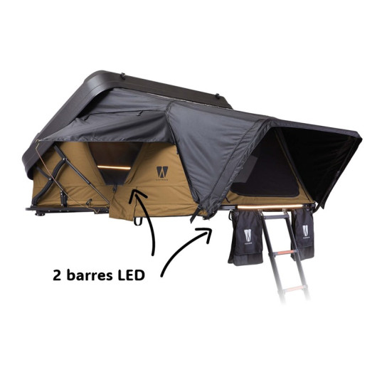 VICKY WOOD Mighty Oak 160 Line-X - tente de toit 2/3 personnes - barre led lumière