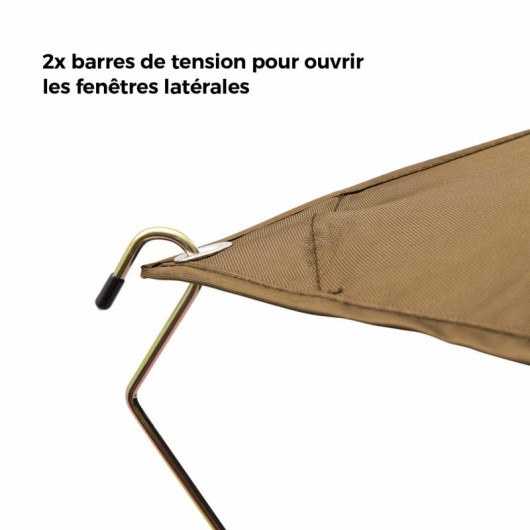 VICKY WOOD Mighty Oak 165 Line-X - tente de toit 2/3 personnes - barre de tension pour fenêtre