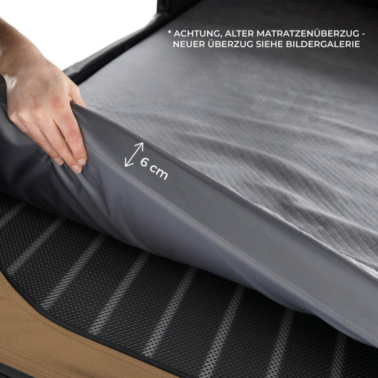 VICKY WOOD Cumaru Light 127 - tente de toit rigide - matelas 6 cm épaisseur