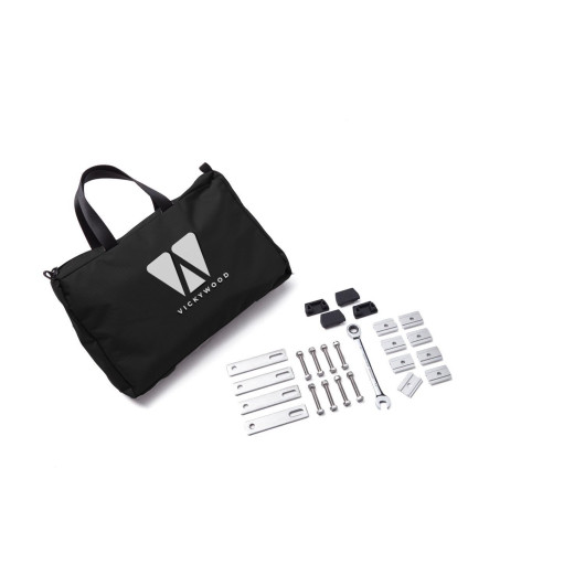 VICKY WOOD Cumaru Light 127 - tente de toit rigide - kit fixations