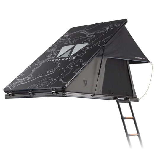 VICKY WOOD Cumaru Light 127 - tente de toit rigide - coque ABS noire