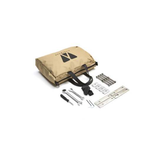 VICKY WOOD Little Bamboo 125 - Tente de toit souple pour van et 4x4 - kit de fixations