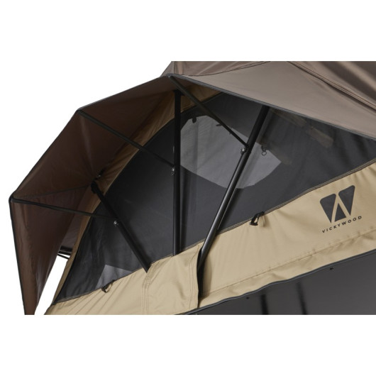 VICKY WOOD Little Bamboo 125 - Tente de toit rigide pour van et 4x4 - fenêtre de toit