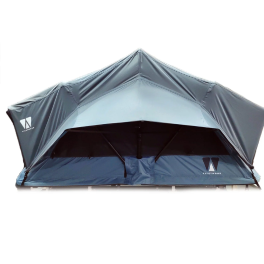 VICKY WOOD Little Bamboo 125 - Tente de toit souple pour van et 4x4 - tente de toit bleue