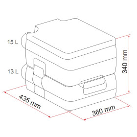 Bi-Pot 34 FIAMMA - Toilettes chimiques portables pour van, camping et caravane