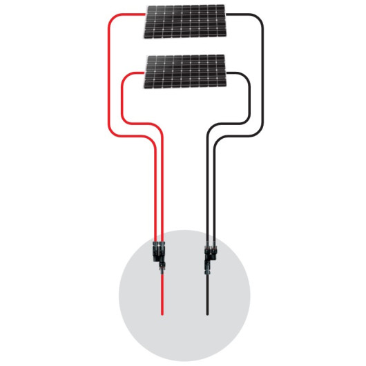 Connecteurs MC4 pour mise en parallèle 2 panneaux solaires UNITECK - Accessoires panneaux