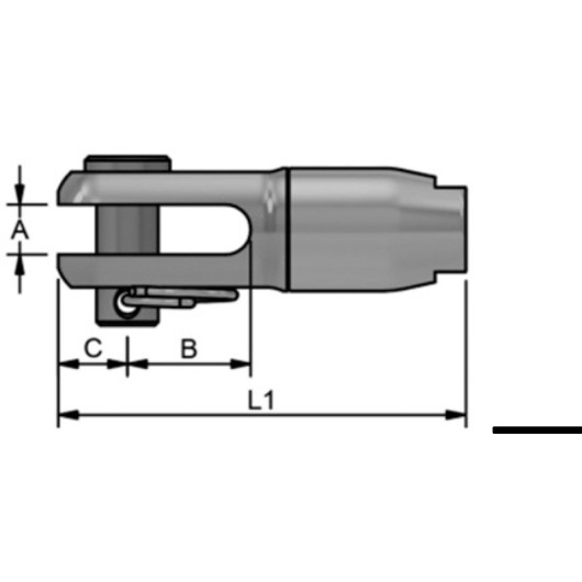 BLUE WAVE Terminaison à fourche pour gréement textile - Ridoirs & pièce de gréement