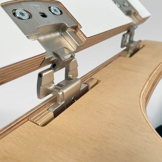 TRELINO Timber M - toilettes sèches pour van aménagé - toilettes nomades avec couvercle à charnières