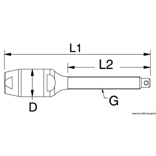 Terminaison filetée pour gréement textile - Ridoirs & pièce de gréement