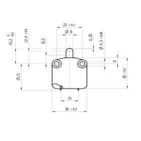 MARQUARDT Interrupteur de porte 30 x 30 mm