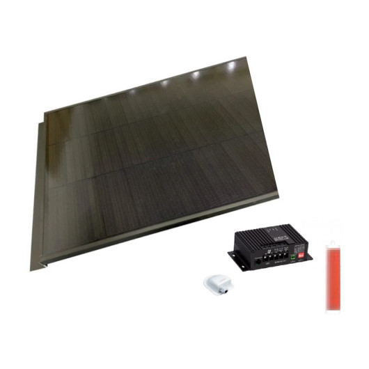 Kit solaire PERC Full Black 120 W MPPT VECHLINE - Pack solaire 12 V rigide noir pour bateau ou camping-car