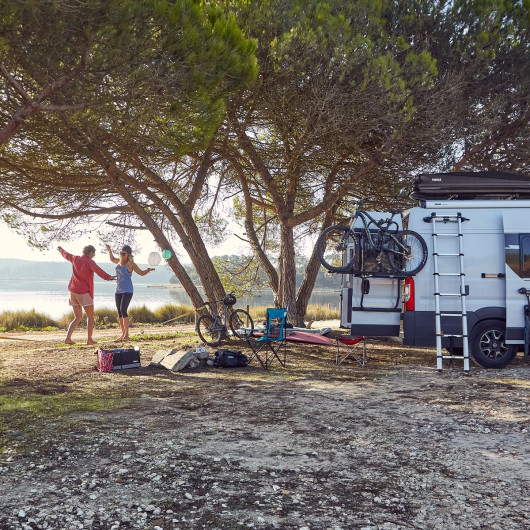 Elite Van XT THULE - Porte-vélos pour porte arrière de fourgon FIAT Ducato - en action