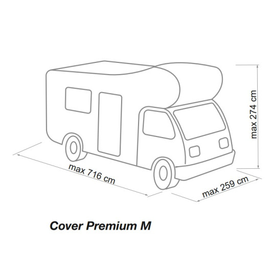 Cover Premium M FIAMMA - housse d'hivernage pour camping-car haute qualité