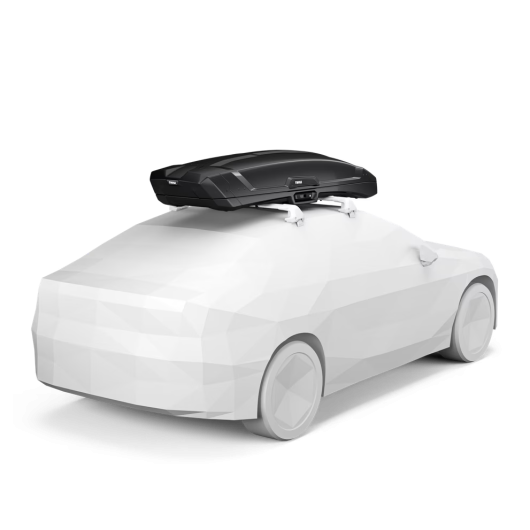 Vector L THULE - Coffre de toit pour voiture van et fourgon aménagé spécial matériel de ski - vue côté