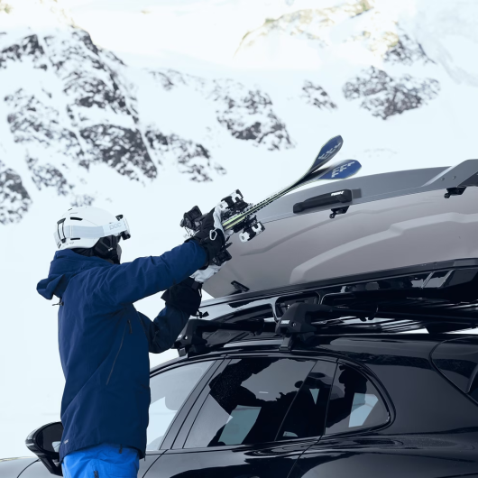 Vector L THULE - Coffre de toit pour voiture van et fourgon aménagé spécial matériel de ski - chargement ski