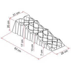Kit Level Up Premium FIAMMA - cales de mise à niveau pour camping-car et fourgon