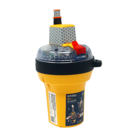 Balise RescueME EPIRB3 Manuelle OCEAN SIGNAL | Balise de détresse MMSI, GPS et AIS pour bateau | vue de profile