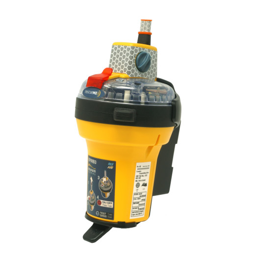 Balise RescueME EPIRB3 Manuelle OCEAN SIGNAL | Balise de détresse MMSI, GPS et AIS pour bateau | vue de profile droite