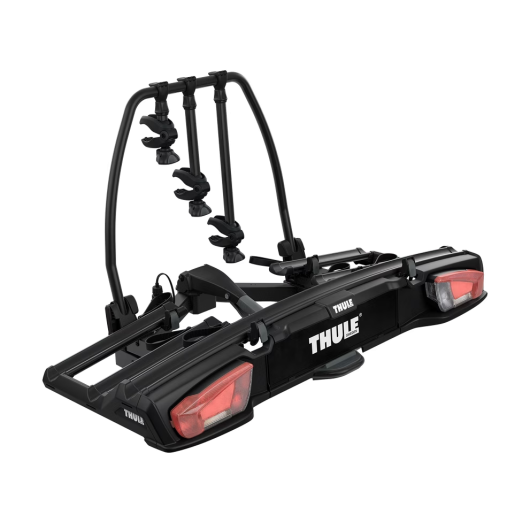 VeloSpace XT THULE - porte vélo sur attelage pour 3-4 vélos pour van, fourgon aménagé ou voiture - coloris noir