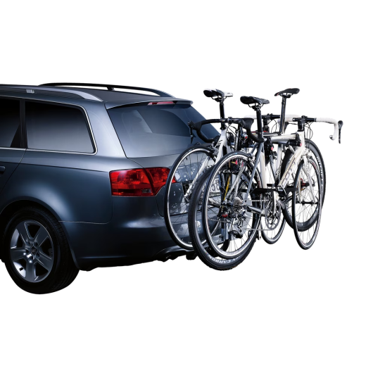 HangOn porte vélo suspendu d'attelage THULE - 3 vélos installés