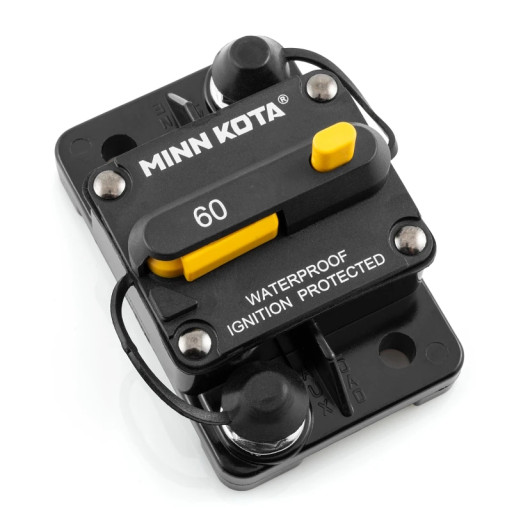 Fusible coupe circuit 60A étanche MKR-27 MINN KOTA - Accessoire moteur électrique - face vue de gauche