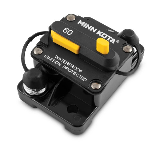 Fusible coupe circuit 60A étanche MKR-27 MINN KOTA - Accessoire moteur électrique - face vue de droite