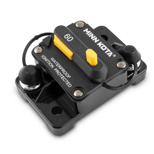 Fusible coupe circuit 60A étanche MKR-27 MINN KOTA - Accessoire moteur électrique - 3/4 face vue de gauche