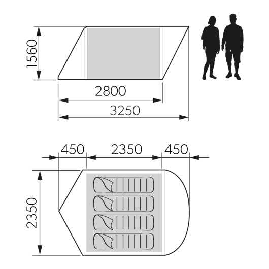 Tente gonflable Reunion FTG 4X4 Redux de DOMETIC - Tente gonflable pour 4 personnes - tente familiale