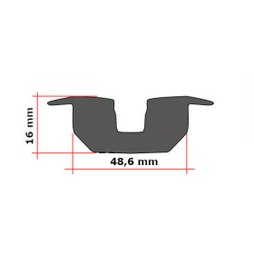 Rail d'arrimage encastrable REIMO pour fourgon