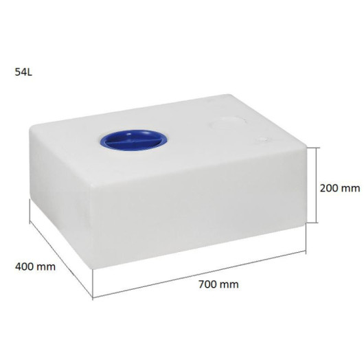 Réservoir rigide eau potable 51 L OSCULATI | cuve compacte pour van, bateau et camping-car | diemnsions