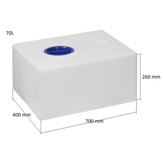 Réservoir d'eau potable rigide de 64 L Osculati  | Pour bateau, van aménagé et camping-car | dimensions