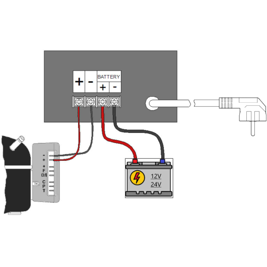 VITRIFRIGO S-300 Alimentation réfrigérateur automatique 230/24V, 300 W , schéma de connexion électrique.