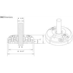 INDEX MARINE Passe fil vertical DG8 - presse-étoupe pour panneau solaire