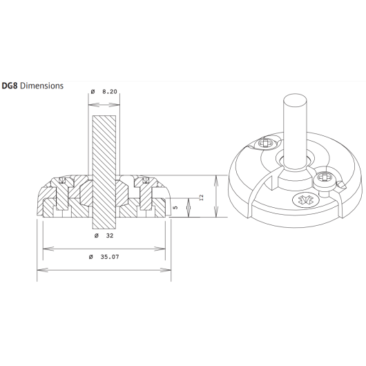 INDEX MARINE Passe fil vertical DG8