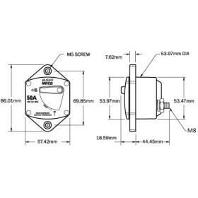 Disjoncteur thermique avec interrupteur EATON  idéale pour protection circuit électrique et appareil 12 à 48V.