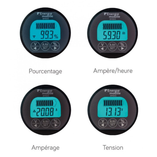 Contrôleur BM800 ENERGIE MOBILE - Contrôleur de batterie 12/24 V pour van, bateau et camping-car - multifonctions